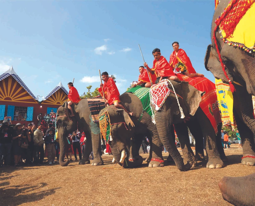 បុណ្យដំរីនិងពិធីបុណ្យវប្បធម៌ប្រពៃណីបណ្តាជនជាតិនៅស្រុក បួនដូន (ខេត្ត ដាក់ឡាក់)។